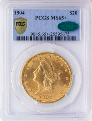 1904 $20 Liberty PCGS MS65 CAC +