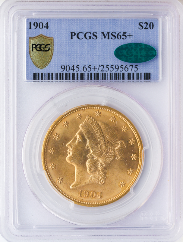 1904 $20 Liberty PCGS MS65 CAC +