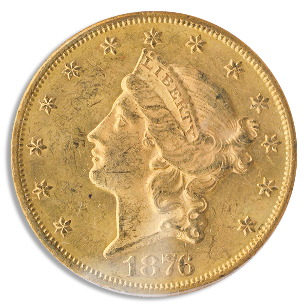 1876-CC $20 Liberty PCGS MS61 CAC