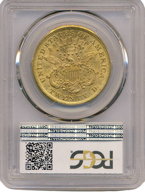 1875-CC $20 Liberty PCGS MS60 CAC