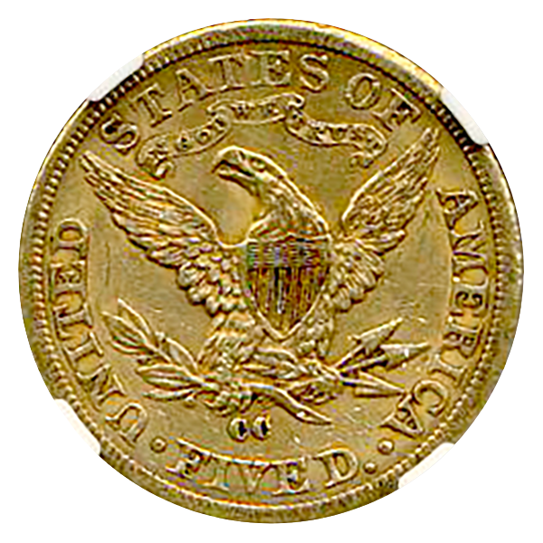 1893-C $5 Liberty NGC AU55 CAC