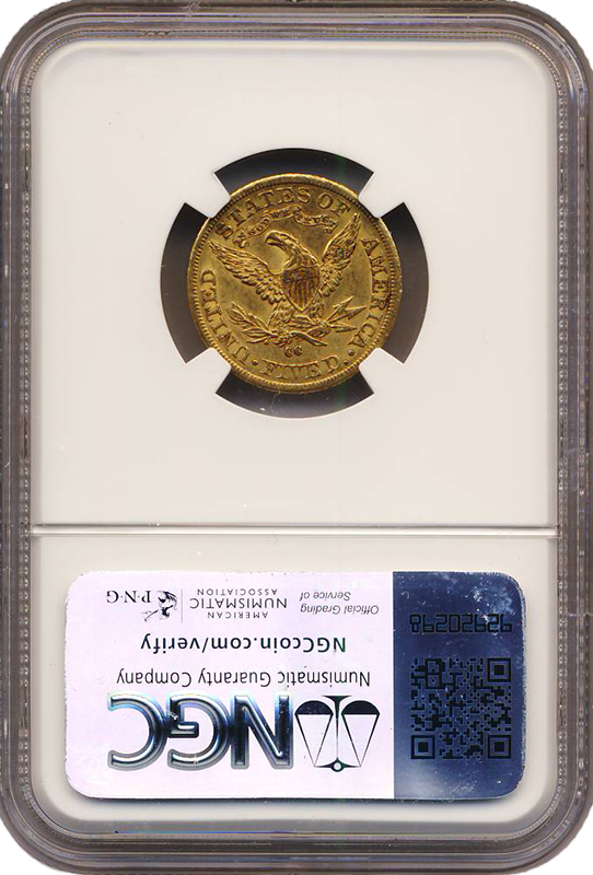 1893-CC $5 Liberty NGC AU58