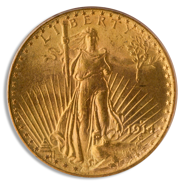 1914-S $20 Saint Gaudens PCGS MS64