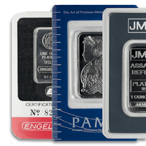 1 oz Platinum Bar Our Choice (Types Vary, w/ Assay)