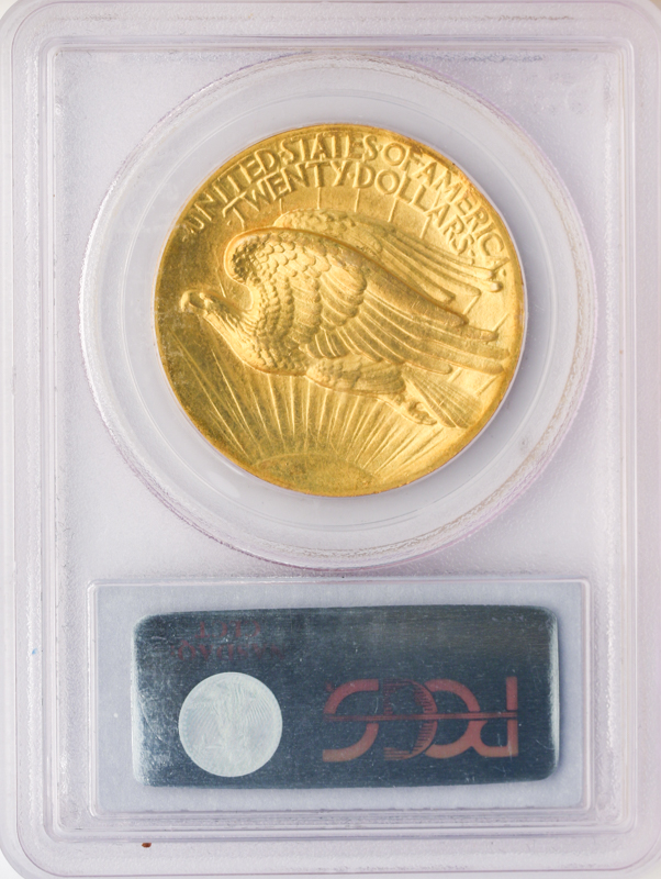 1907 $20 Saint Gaudens High-Relief Wire Edge PCGS MS63