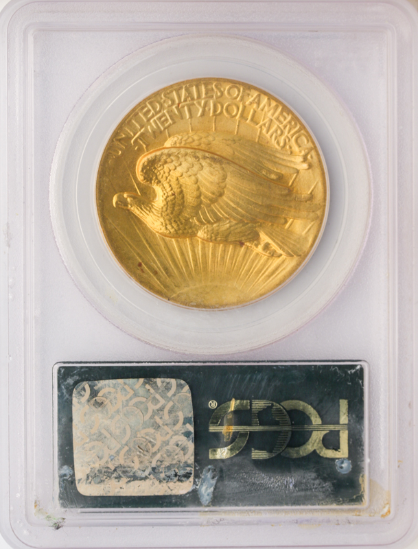 1907 $20 Saint Gaudens High Relief Wire Edge PCGS MS65