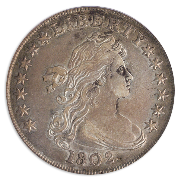 1802 Draped Bust $1 B-5 BB-242 PCGS AU53 CAC