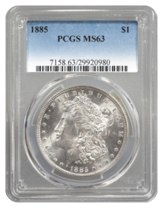 1885 Morgan $1 PCGS MS63