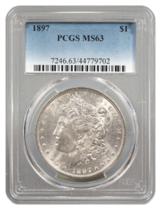 1897 Morgan $1 PCGS MS63