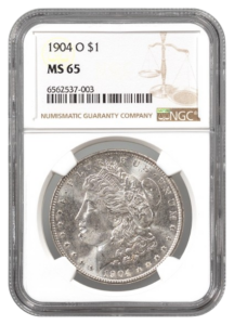 1904-O Morgan $1 NGC MS65