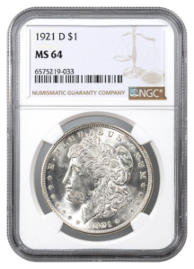 1921-D Morgan $1 NGC MS64