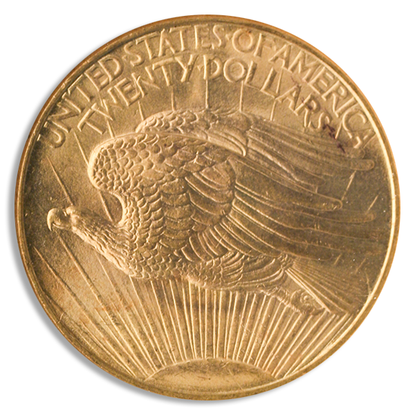 $20 Saint Gaudens No Motto Certified MS66 (Dates/Types Vary)