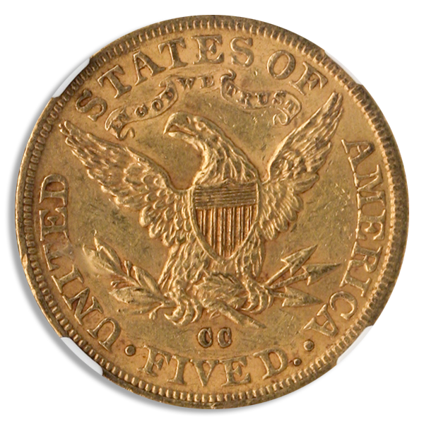 1891-CC $5 Liberty NGC AU58 CAC