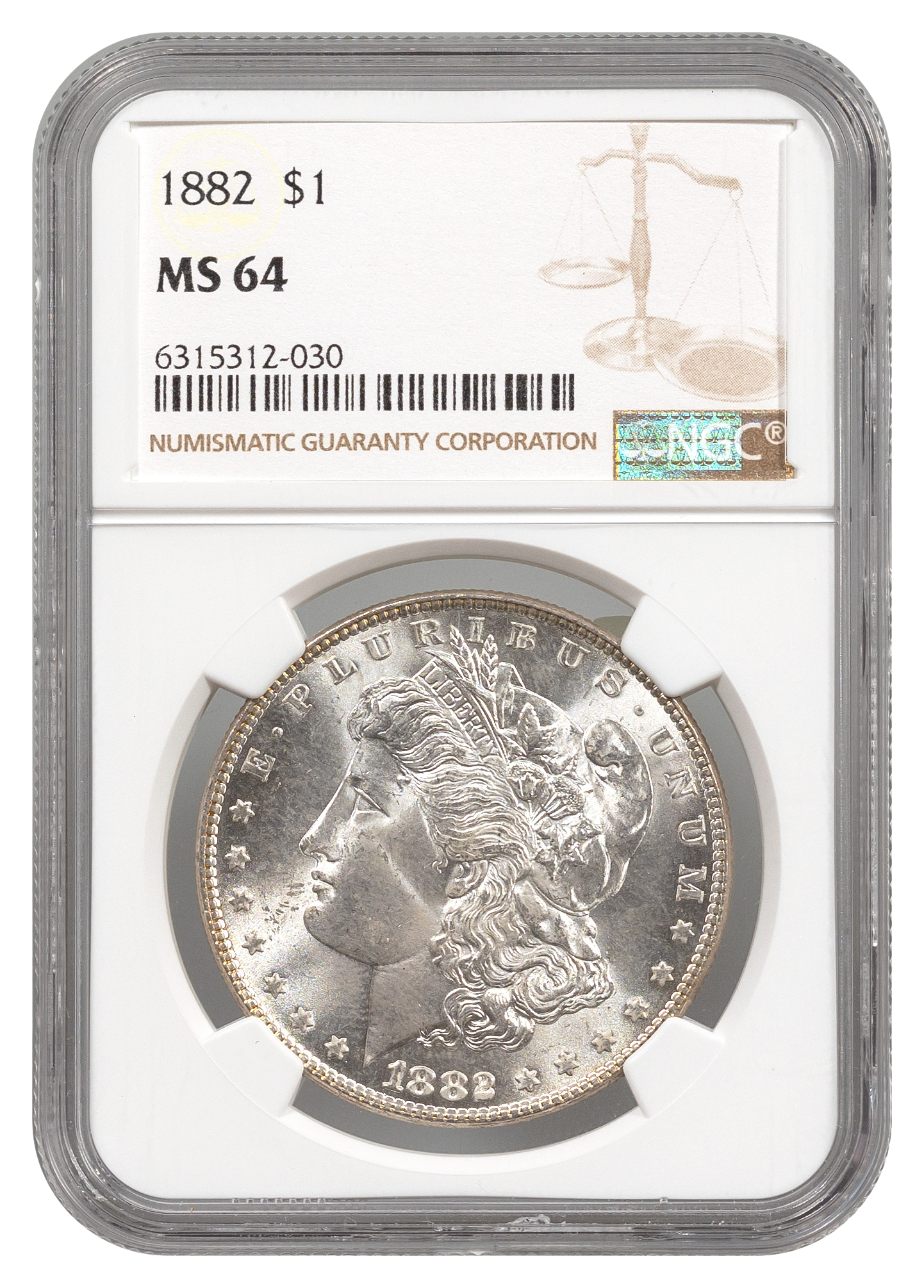 1882 Morgan $1 NGC MS64