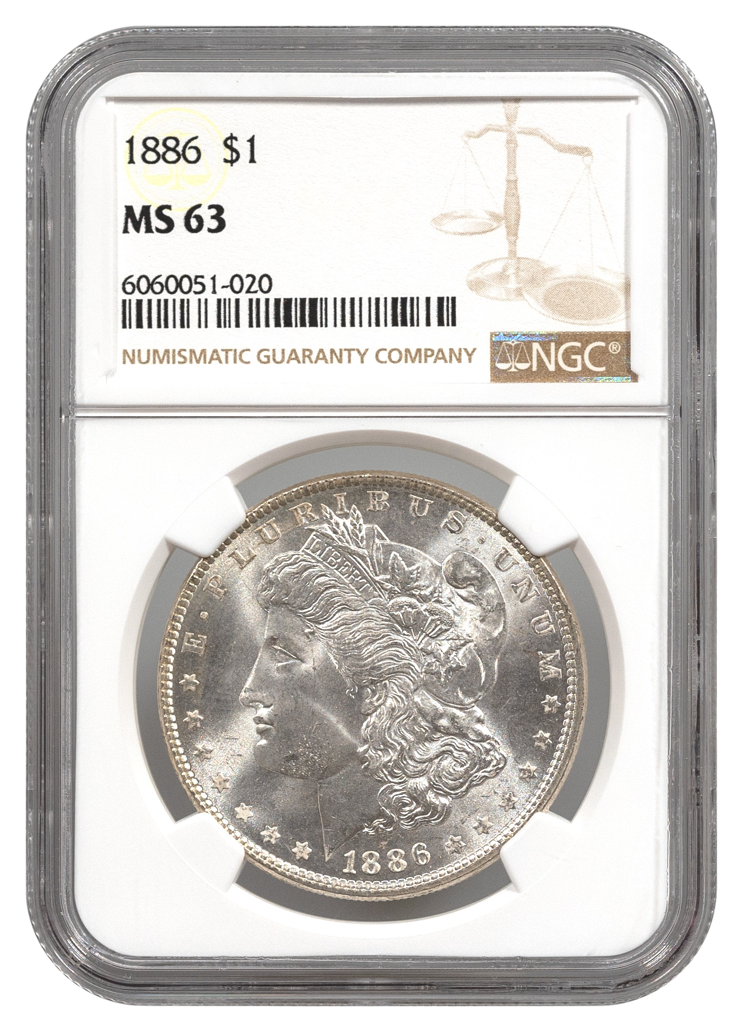 1886-S Morgan $1 NGC MS63