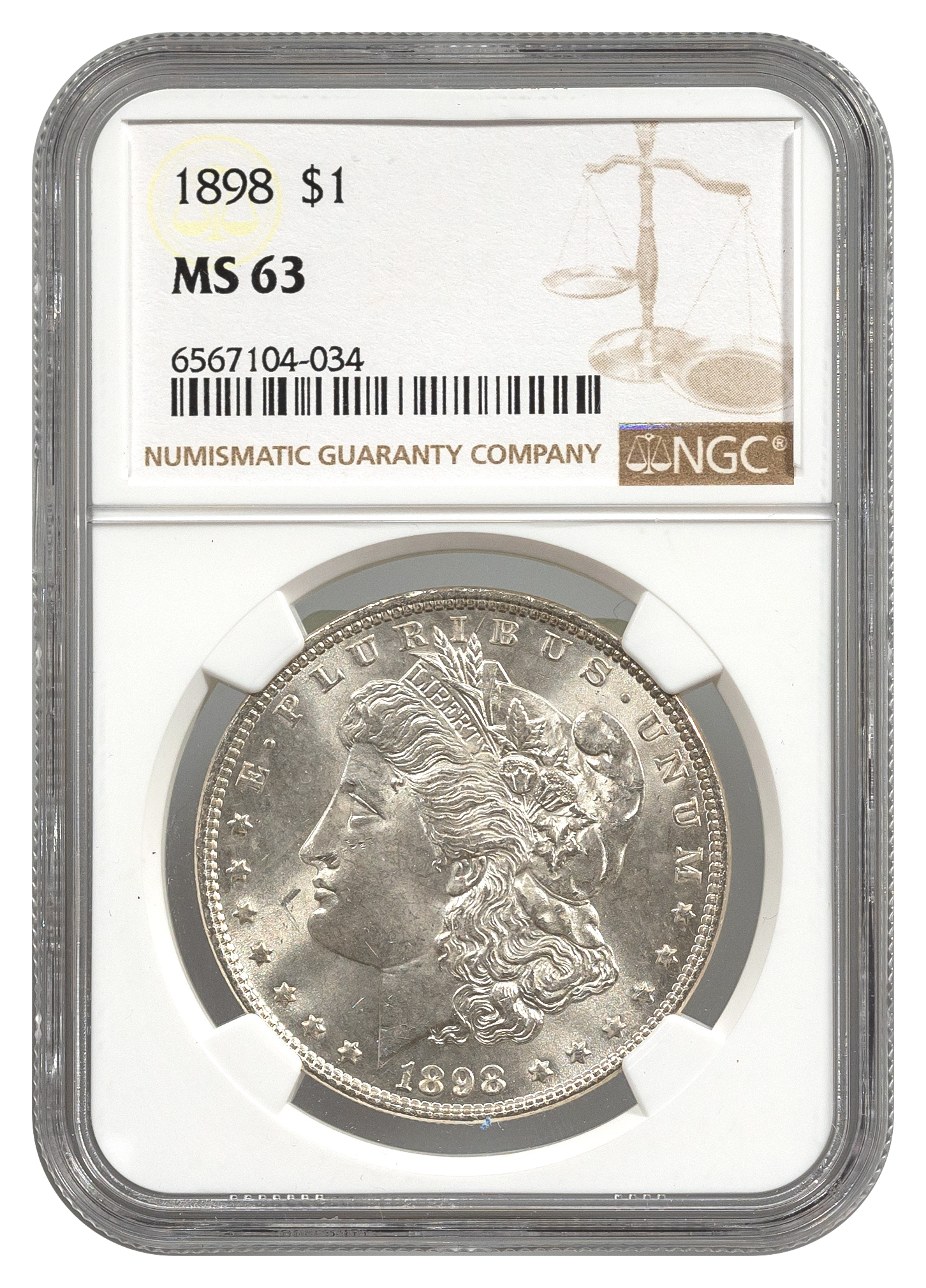 1898-S Morgan $1 NGC MS63