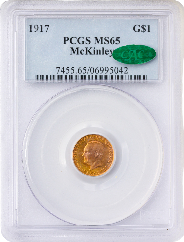 1917 McKinley $1 Gold Commemorative PCGS MS65 CAC