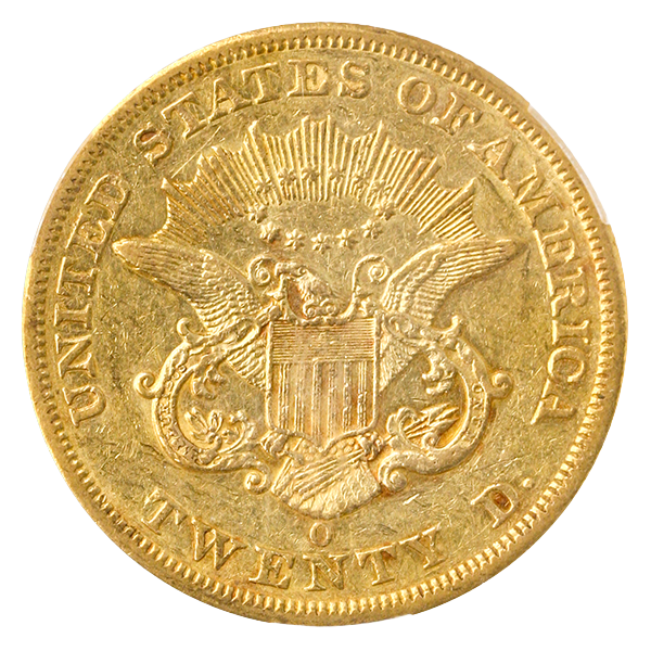 1851-O $20 Liberty CACG AU53