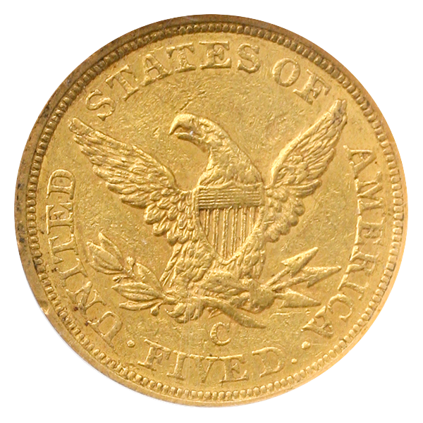 1858-C $5 Liberty NGC AU55 CAC