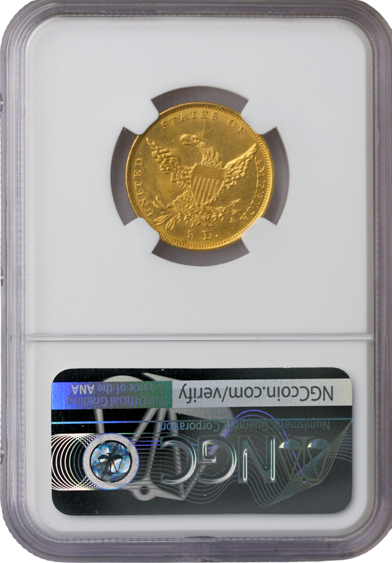 1836 $5 Classic Block 8 NGC MS63 CAC +