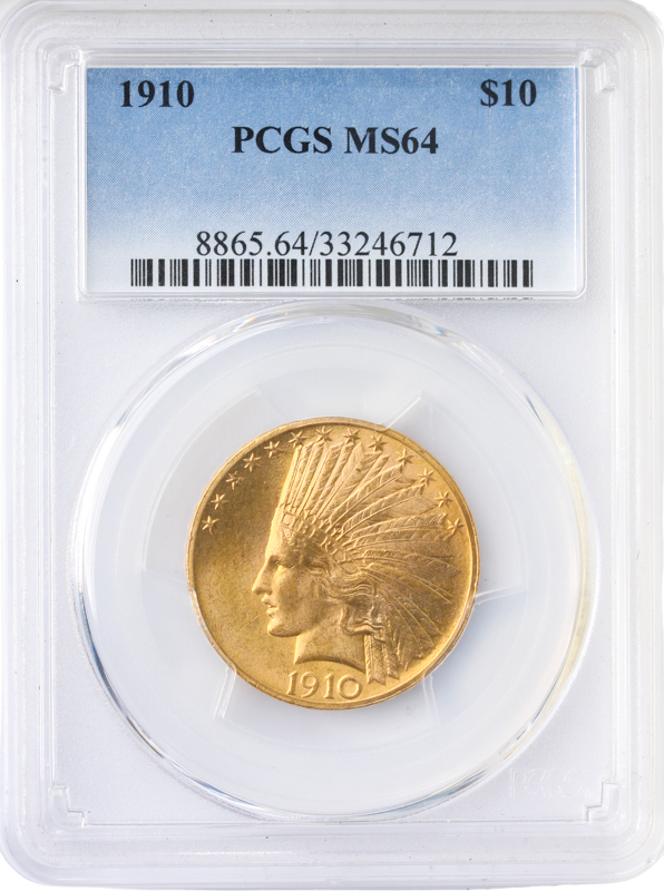 1910 $10 Indian PCGS MS64