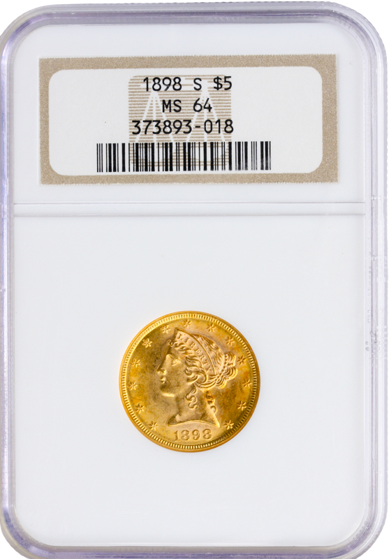 1898-S $5 Liberty NGC MS64