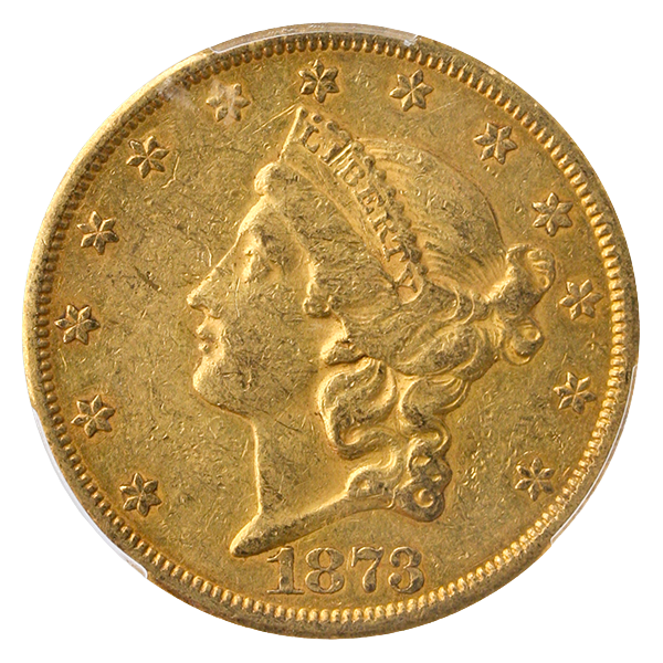 1873-CC $20 Liberty PCGS XF CAC