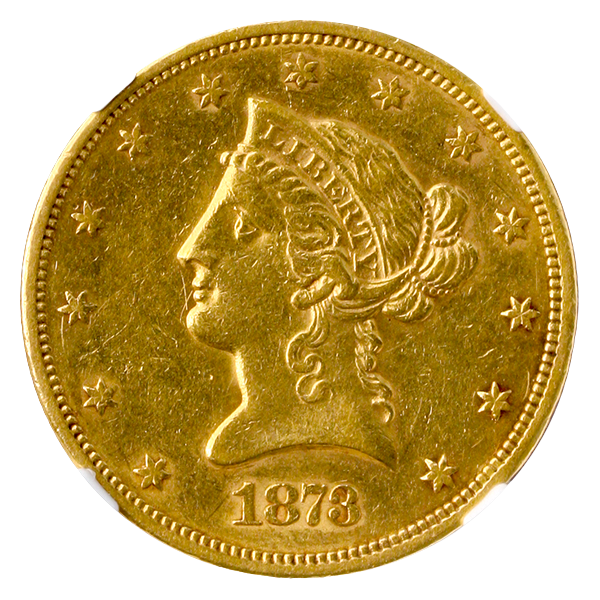 1873-S $10 Liberty NGC AU58