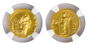 obverse and reverse Roman Empire Galba Aureus