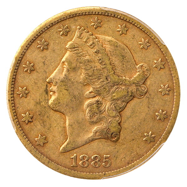 1885-CC $20 Liberty PCGS XF40 CAC