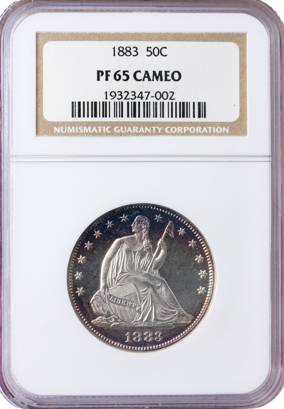 1883 Seated Liberty Half Dollar NGC PR65 Cameo