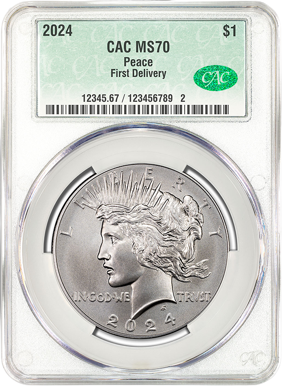 2024 Peace Dollar CACG MS70 First Delivery