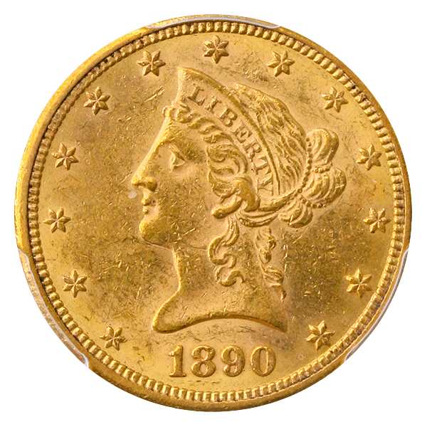 1890-CC $10 Liberty PCGS MS62