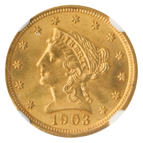 1903 $2.50 Liberty NGC MS66 CAC+