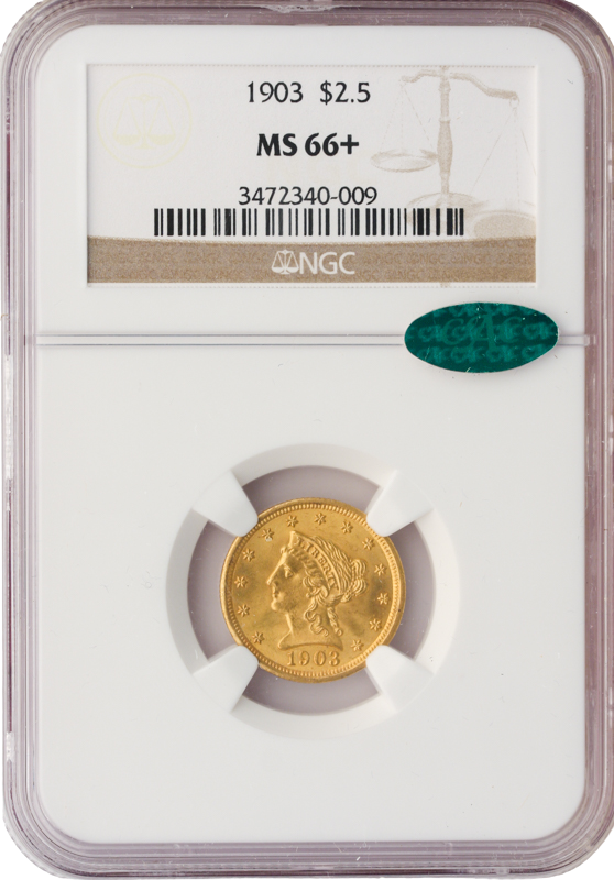 1903 $2.50 Liberty NGC MS66 CAC+