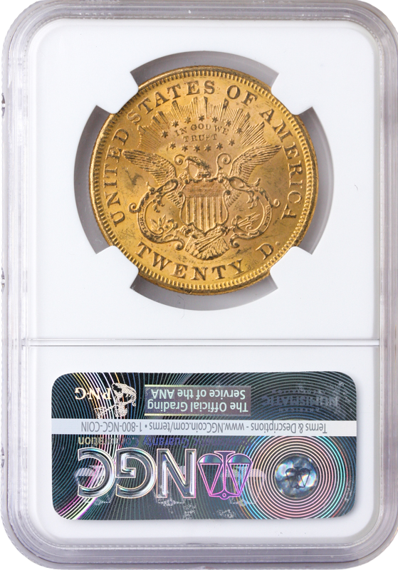 1873 $20 Liberty Type 2 OPen 3 NGC MS62 CAC +