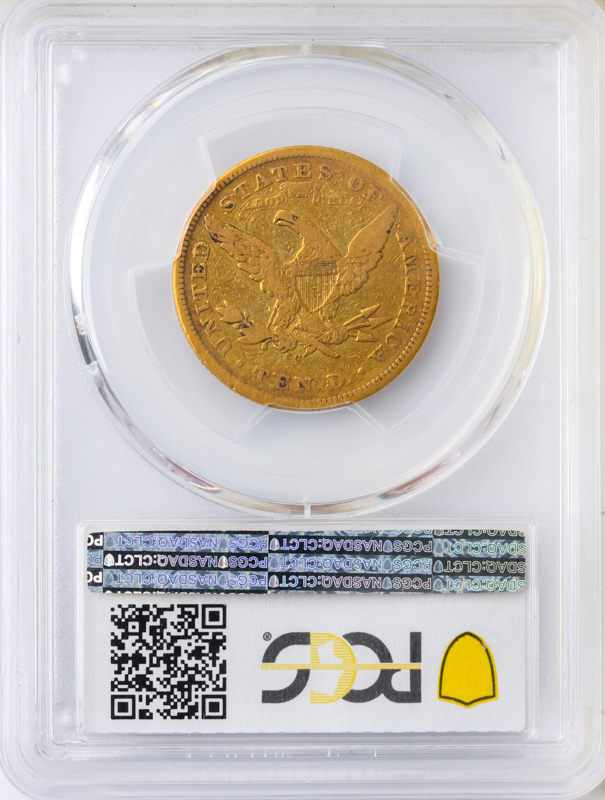 1870-CC $10 Liberty PCGS F12 CAC