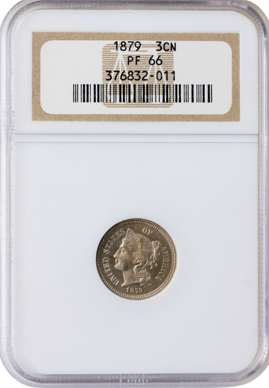 1879 3 Cent Nickel NGC PR66