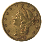 1876-CC $20 Liberty PCGS XF40 CAC