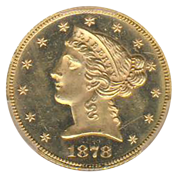 1878 $5 Liberty PCGS MS63 CAC + Proof Like