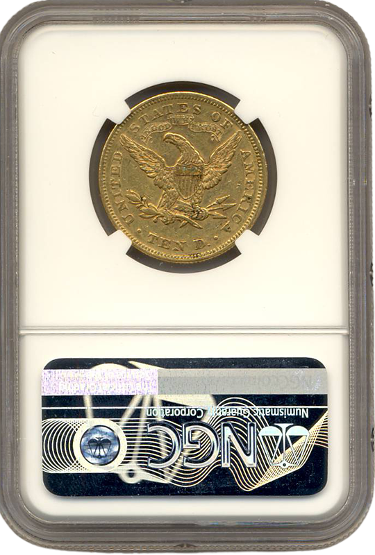 1868 $10 Liberty NGC AU55 CAC