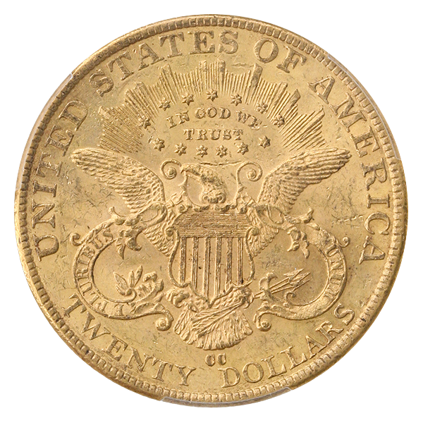 1891-CC $20 Liberty PCGS AU55 CAC