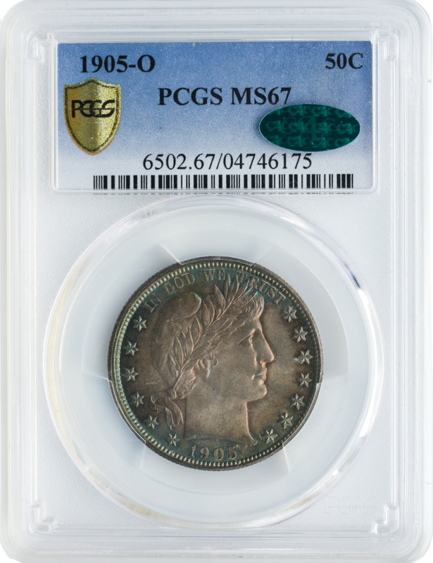 1905-O Barber Half Dollar PCGS MS67 CAC