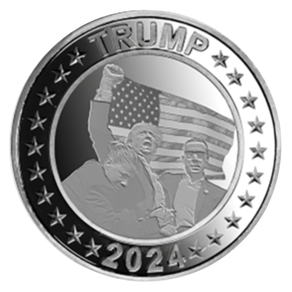 1 oz Donald Trump Fight Silver Round