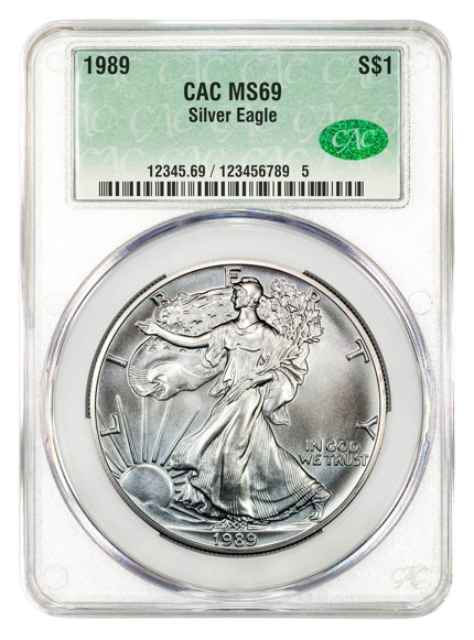 1989 1 oz Silver Eagle CACG MS69