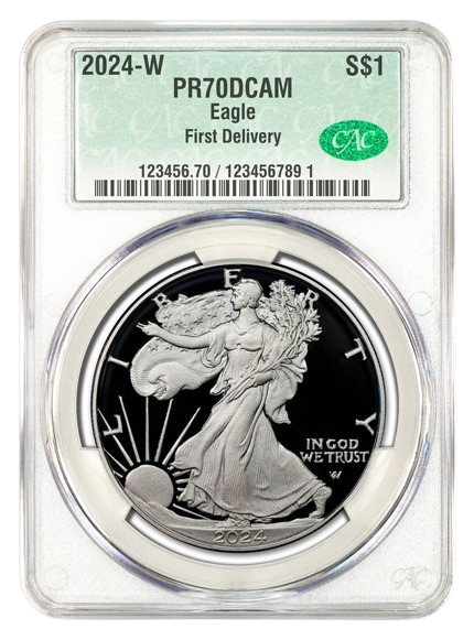 2024-W 1oz Silver Eagle CACG PR70DCAM