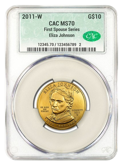 2011-W $10 Gold Forst Spouse CACG MS70 - Eliza Johnson