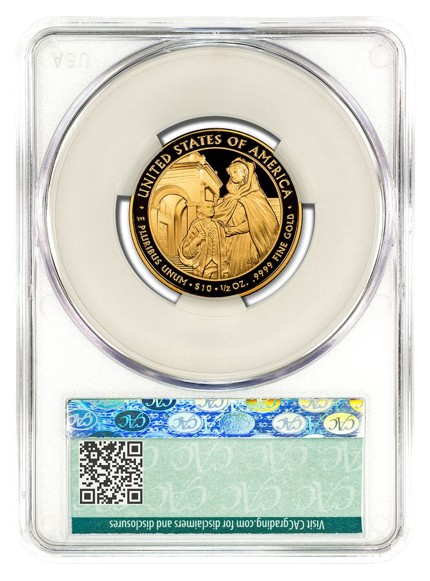 2008-W $10 Gold First Spouse CACG PR70DCAM - Louisa Adams