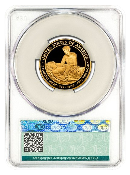 2009-W $10 Gold First Spouse CACG PR70DCAM - Margaret Taylor