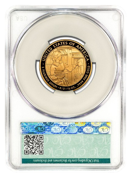 2010-W $10 Gold First Spouse CACG PR70DCAM - Abigail Fillmore